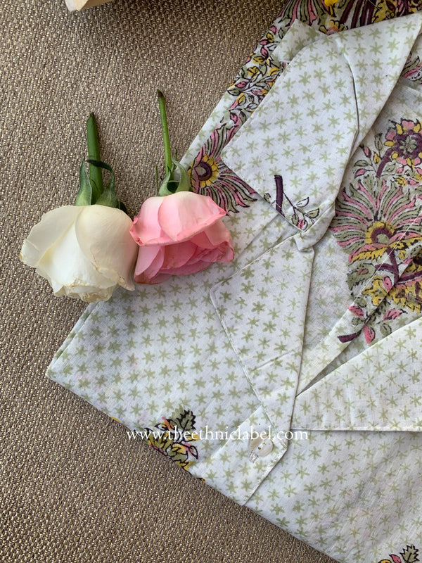 "Sonam" Hand Block Printed Cotton Shirt