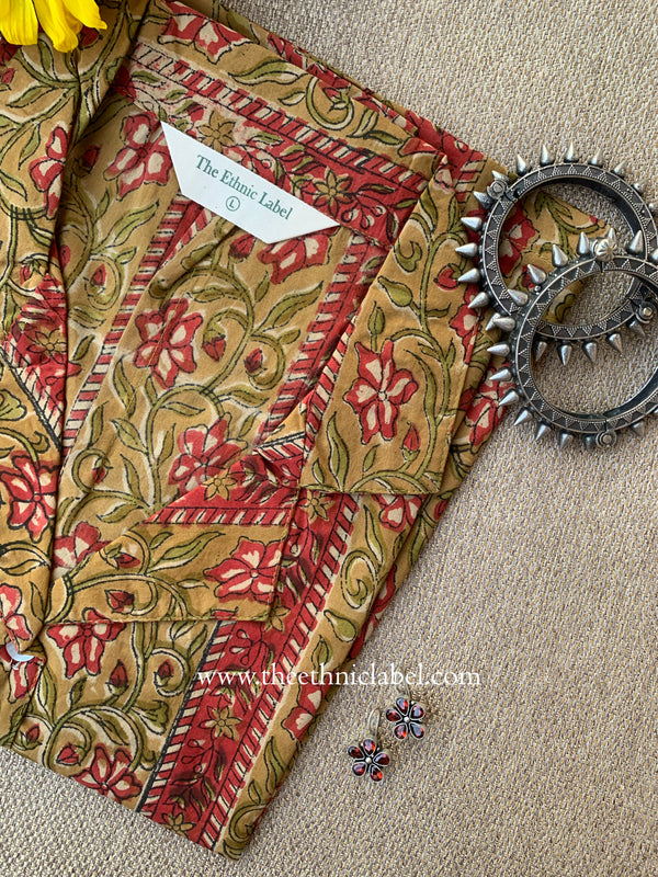 "Meher" Hand Block Printed Cotton Shirt