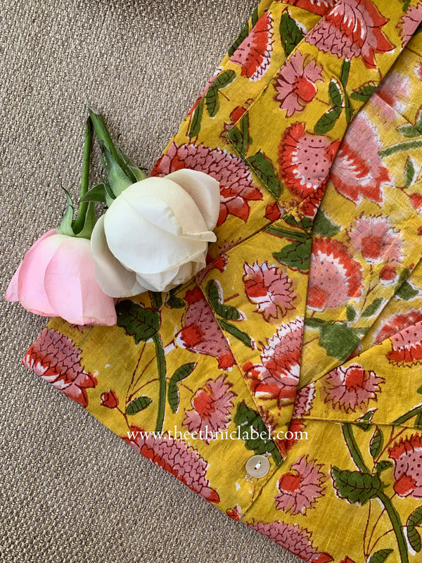 "Bagh" Block Printed Cotton Top