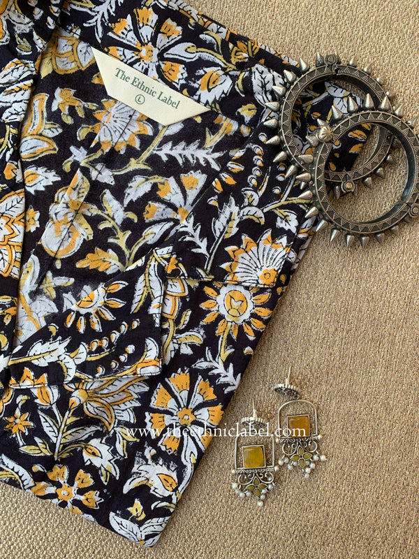 "Azalia" Block Printed Cotton Top