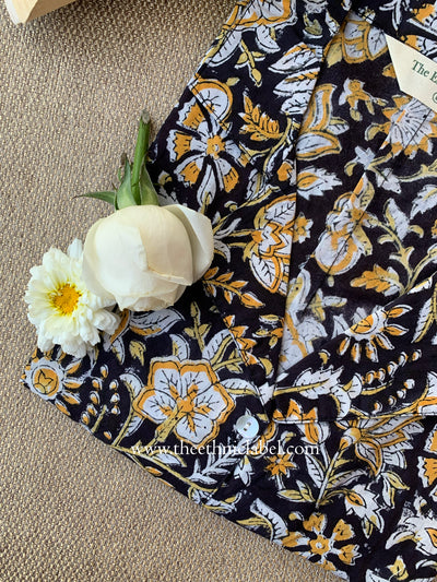 "Azalia" Hand Block Printed Cotton Shirt