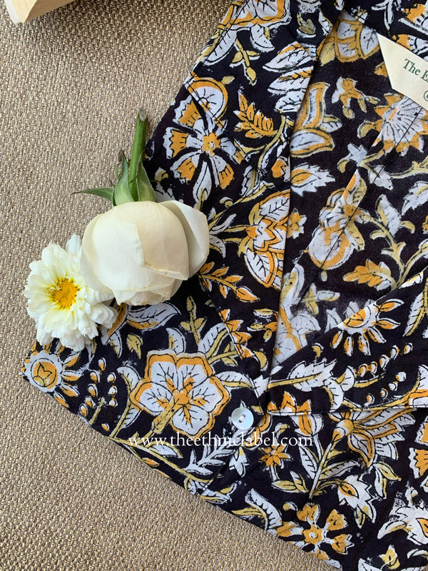 "Azalia" Block Printed Cotton Top
