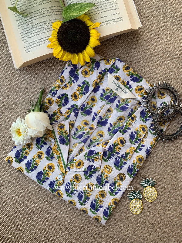 "Aisha" Block Printed Cotton Top