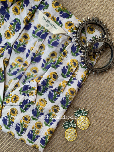 "Aisha" Block Printed Cotton Top