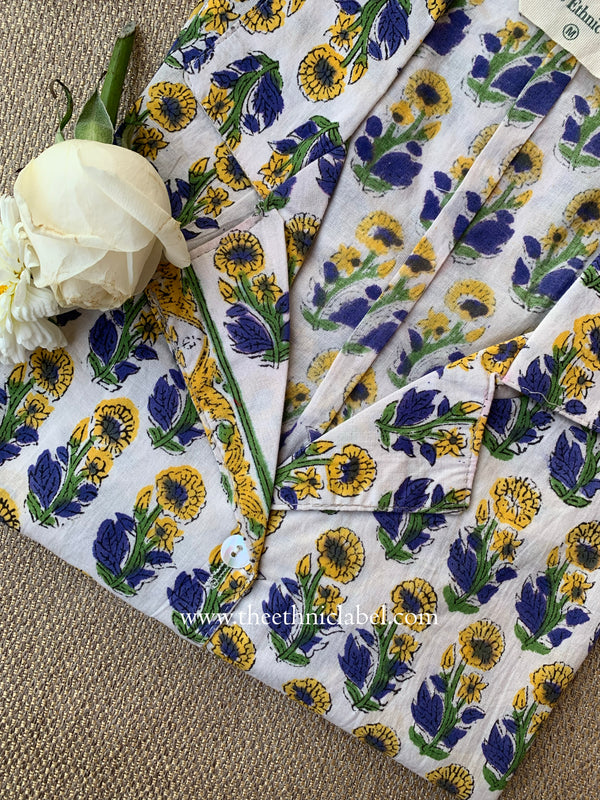 "Aisha" Block Printed Cotton Top