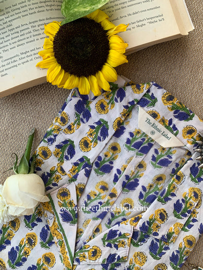 "Aisha" Block Printed Cotton Top