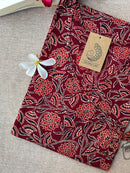 "Ruhee" Maroon Bagru Cotton Kurta