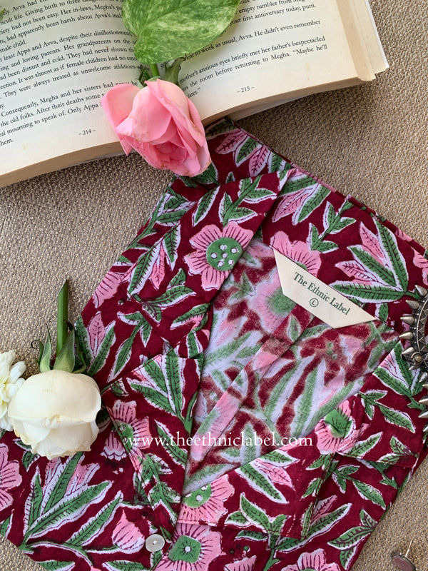 "Rhea" Block Printed Cotton Top