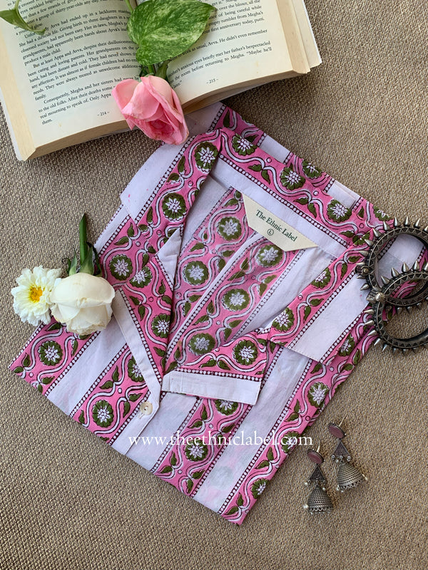 "Diya" Block Printed Cotton Top