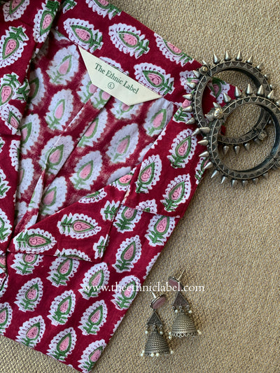 "Rhea" Block Printed Cotton Top