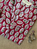 "Rhea" Block Printed Cotton Top