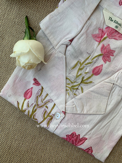"Prisha" Hand Block Printed Cotton Shirt