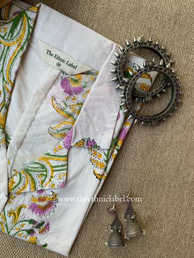 "Subah" Hand Block Printed Cotton Shirt
