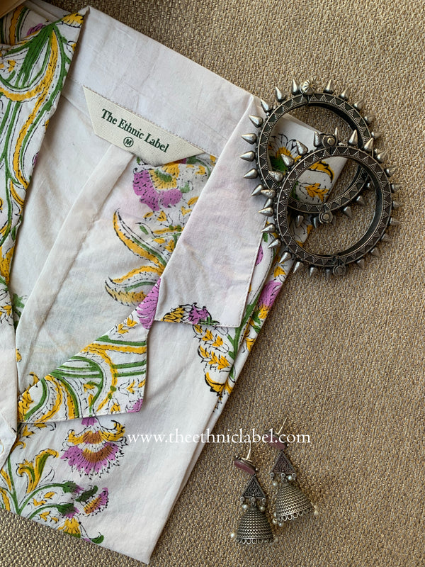 "Subah" Hand Block Printed Cotton Shirt