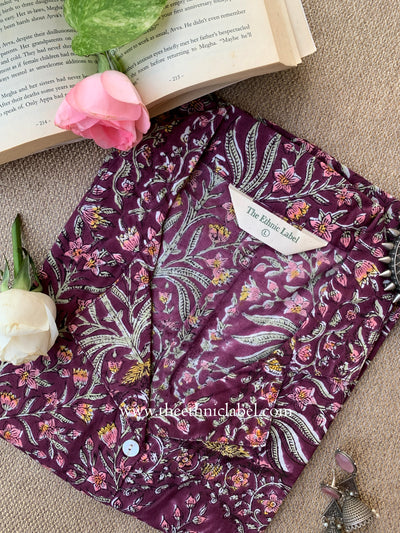 "Sumar" Hand Block Printed Cotton Shirt