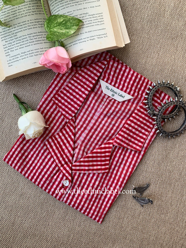 "Rosalie" Hand Block Printed Cotton Shirt