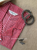 "Rosalie" Hand Block Printed Cotton Shirt