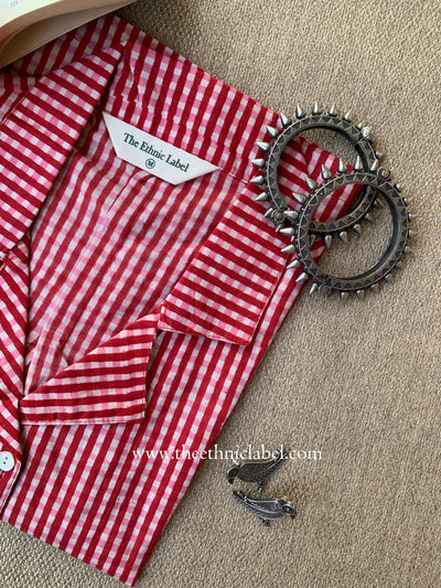 "Rosalie" Block Printed Cotton Top