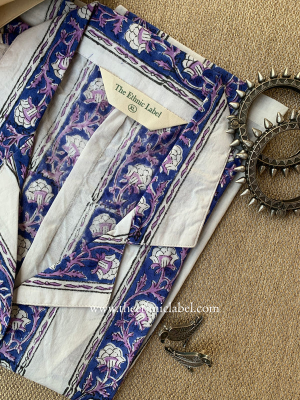 "Zinnia" Block Printed Cotton Top