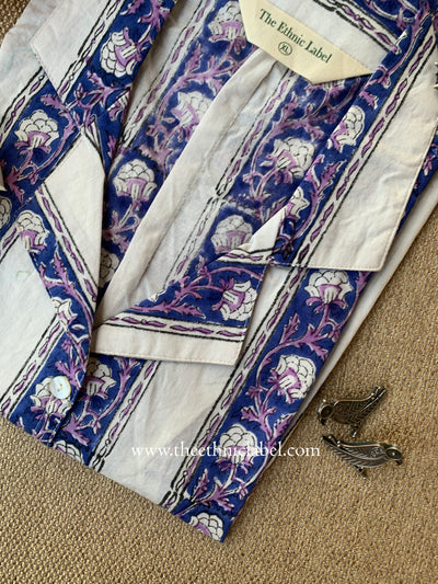 "Zinnia" Block Printed Cotton Top