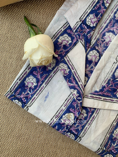 "Zinnia" Block Printed Cotton Top