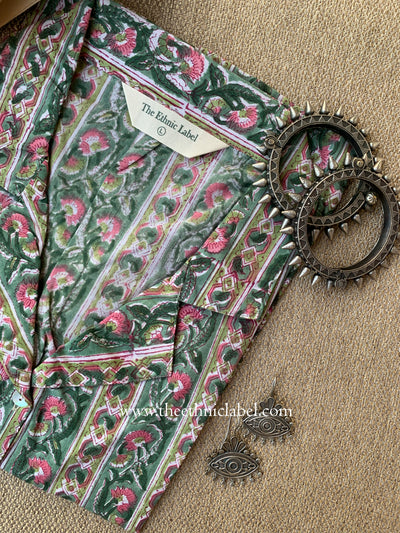 "Avni" Hand Block Printed Cotton Shirt