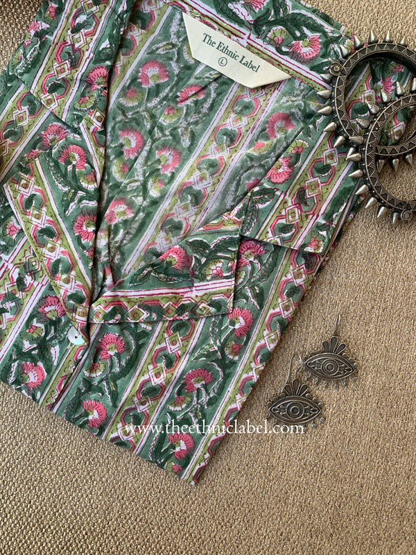 "Avni" Block Printed Cotton Top