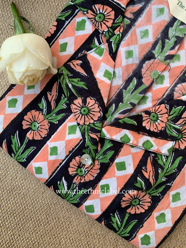 "Alina" Block Printed Cotton Top