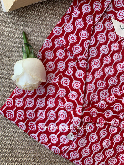 "Ruby" Block Printed Cotton Top