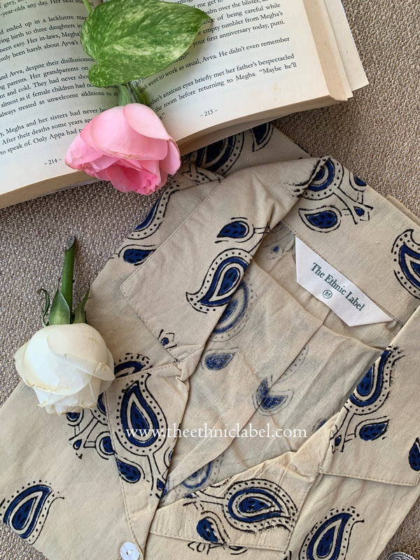 "Anaya" Hand Block Printed Cotton Shirt