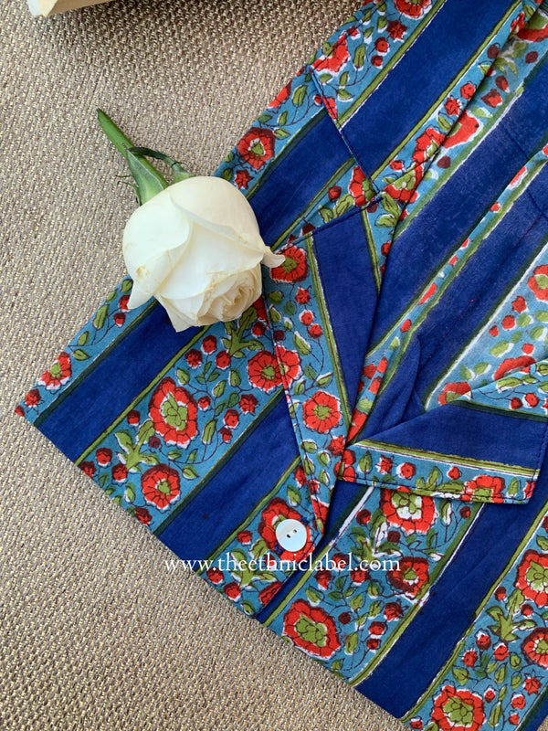 "Myra" Block Printed Cotton Top