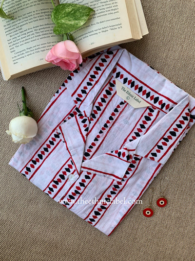"Sumi" Hand Block Printed Cotton Shirt