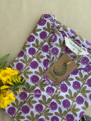 "Juhi" Lavender Hand Embroidered Pure Cotton Kurta