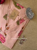 Siksha Peach Printed Cotton kurta
