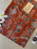 "Shefali" Rust Printed Cotton kurta