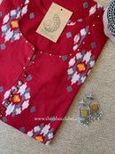"Sehr" Printed Ikat Cotton kurta