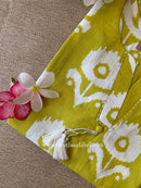 "Yug" Yellow Printed Cotton kurta