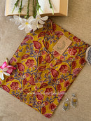"Urusa" Mustard Cotton kurta - Big Size
