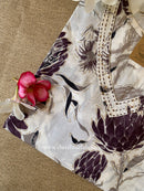 "Pranaya" Cream Cotton kurta - Big Size