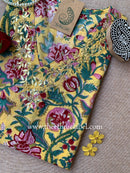 "Vasant" Hand Work Embellished Cotton kurta