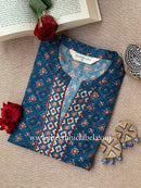 "Gauri" Hand Block Printed Cotton kurta