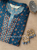 "Gauri" Hand Block Printed Cotton kurta