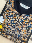 "Sara" Black Handwork Cotton kurta