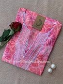 Jeeva Floral Laced Cotton kurta - S, M