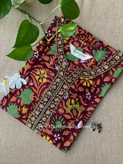 "Rohini" Block Printed Handwork Cotton kurta