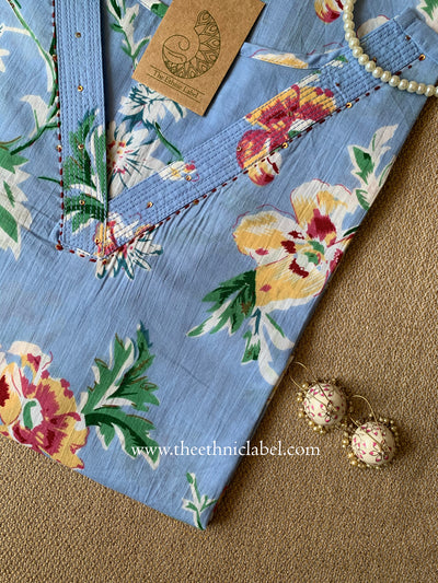 "Preeti" Katha Cotton kurta - Big Size