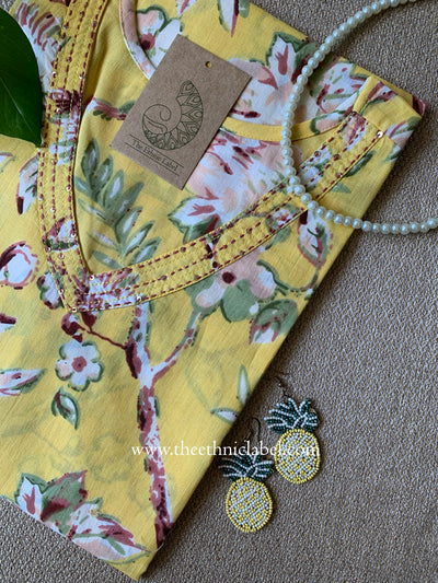 "Bahaar" Kantha Cotton kurta