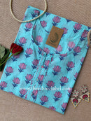 "Radha" Buttoned Cotton kurta - Big Size