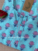 "Radha" Buttoned Cotton kurta - Big Size