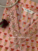 "Shukra" Hand Embroidered Block Printed Cotton kurta